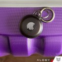 Alogy Etui na lokalizator do Apple AirTag Brelok Wodoodporny Case Alogy 360 IPX8 Obudowa z zawieszką Matowe Czarne