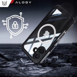 Alogy Etui ochronne na telefon do Apple iPhone 16 Alogy Shield360 MagCase™️ do MagSafe obudowa z ochroną wyświetlacza i aparatu Czarne