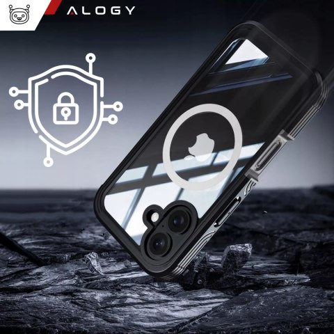 Alogy Etui ochronne na telefon do Apple iPhone 16 Alogy Shield360 MagCase™️ do MagSafe obudowa z ochroną wyświetlacza i aparatu Czarne Alogy Etui ochronne na telefon do Apple iPhone 16 Alogy Shield360 MagCase™️ do MagSafe obudowa z ochroną wyświetlacza i aparatu Czarne