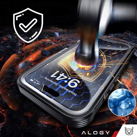 Alogy Etui ochronne na telefon do Apple iPhone 16 Alogy Shield360 MagCase™️ do MagSafe obudowa z ochroną wyświetlacza i aparatu Czarne Alogy Etui ochronne na telefon do Apple iPhone 16 Alogy Shield360 MagCase™️ do MagSafe obudowa z ochroną wyświetlacza i aparatu Czarne