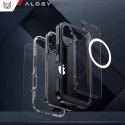 Alogy Etui ochronne na telefon do Apple iPhone 16 Alogy Shield360 MagCase™️ do MagSafe obudowa z ochroną wyświetlacza i aparatu Czarne