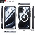 Alogy Etui ochronne na telefon do Apple iPhone 16 Alogy Shield360 MagCase™️ do MagSafe obudowa z ochroną wyświetlacza i aparatu Czarne