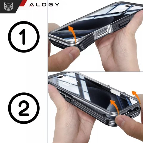 Alogy Etui ochronne na telefon do Apple iPhone 16 Alogy Shield360 MagCase™️ do MagSafe obudowa z ochroną wyświetlacza i aparatu Czarne Alogy Etui ochronne na telefon do Apple iPhone 16 Alogy Shield360 MagCase™️ do MagSafe obudowa z ochroną wyświetlacza i aparatu Czarne