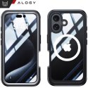 Alogy Etui ochronne na telefon do Apple iPhone 16 Alogy Shield360 MagCase™️ do MagSafe obudowa z ochroną wyświetlacza i aparatu Czarne