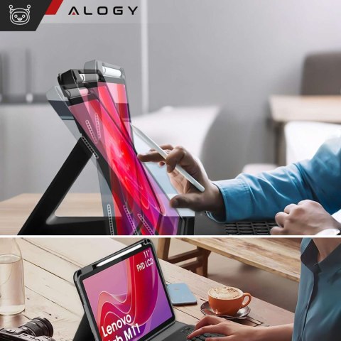 Alogy Etui z klawiaturą do Lenovo Tab M11 10.95" TB330FU / TB330XU / TB331FC klawiatura Bluetooth case Alogy Czarne Alogy Etui z klawiaturą do Lenovo Tab M11 10.95" TB330FU / TB330XU / TB331FC klawiatura Bluetooth case Alogy Czarne