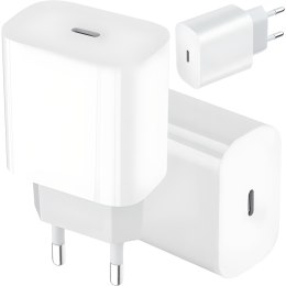 Alogy Ładowarka sieciowa szybka 30W USB-C USB typ C GaN PD do iPhone kostka Alogy Biała