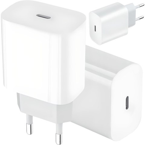Alogy Ładowarka sieciowa szybka 30W USB-C USB typ C GaN PD do iPhone kostka Alogy Biała Alogy Ładowarka sieciowa szybka 30W USB-C USB typ C GaN PD do iPhone kostka Alogy Biała