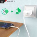 Alogy Ładowarka sieciowa szybka 30W USB-C USB typ C GaN PD do iPhone kostka Alogy Biała