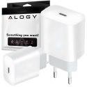 Alogy Ładowarka sieciowa szybka 30W USB-C USB typ C GaN PD do iPhone kostka Alogy Biała