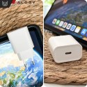 Alogy Ładowarka sieciowa szybka 30W USB-C USB typ C GaN PD do iPhone kostka Alogy Biała