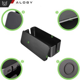 Alogy Organizer kabli biurkowy podłogowy pojemnik pudełko na kable listwy Alogy Box S 23cm Czarny