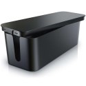 Alogy Organizer kabli biurkowy podłogowy pojemnik pudełko na kable listwy Alogy Box S 23cm Czarny
