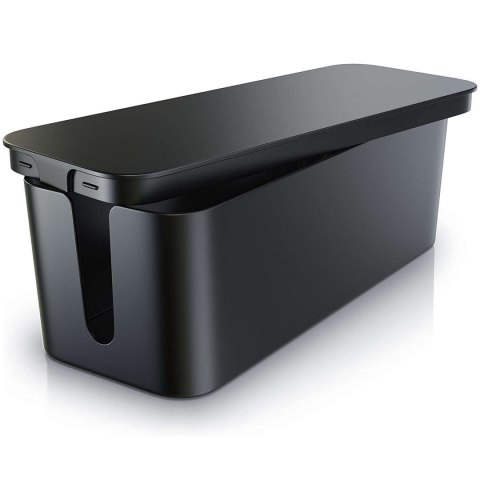 Alogy Organizer kabli biurkowy podłogowy pojemnik pudełko na kable listwy Alogy Box S 23cm Czarny Alogy Organizer kabli biurkowy podłogowy pojemnik pudełko na kable listwy Alogy Box S 23cm Czarny