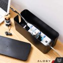 Alogy Organizer kabli biurkowy podłogowy pojemnik pudełko na kable listwy Alogy Box S 23cm Czarny
