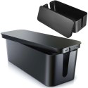 Alogy Organizer kabli biurkowy podłogowy pojemnik pudełko na kable listwy Alogy Box S 23cm Czarny