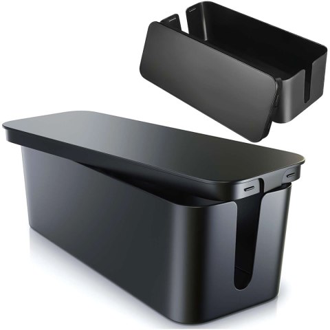 Alogy Organizer kabli biurkowy podłogowy pojemnik pudełko na kable listwy Alogy Box S 23cm Czarny Alogy Organizer kabli biurkowy podłogowy pojemnik pudełko na kable listwy Alogy Box S 23cm Czarny