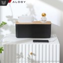 Alogy Organizer pojemnik na kable listwy pudełko M biurkowy podłogowy Alogy BOX drewno Czarny