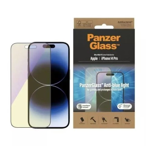 PanzerGlass Szkło PanzerGlass Ultra-Wide Fit do iPhone 14 Pro 6,1" Screen Protection Antibacterial Easy Aligner Included Anti-blue light 279 PanzerGlass Szkło PanzerGlass Ultra-Wide Fit do iPhone 14 Pro 6,1" Screen Protection Antibacterial Easy Aligner Included Anti-blue light 279
