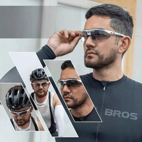 RockBros Okulary rowerowe Rockbros 10002 polaryzujące - białe RockBros Okulary rowerowe Rockbros 10002 polaryzujące - białe