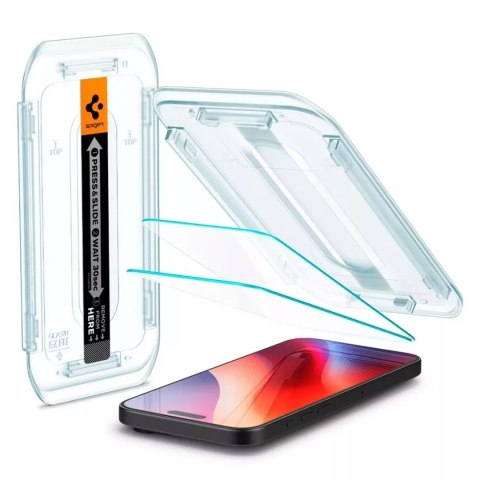 Spigen 2x Szkło Hartowane Spigen Glas.Tr "Ez Fit" 2-Pack do iPhone 16 Pro Clear Spigen 2x Szkło Hartowane Spigen Glas.Tr "Ez Fit" 2-Pack do iPhone 16 Pro Clear