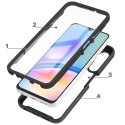 Tech-Protect Etui do Samsung Galaxy A05s pancerne obudowa + ochrona osłona na ekran Case 360 Defense czarno-przezrooczyste