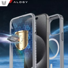Alogy Etui ochronne na telefon do Apple iPhone 16 Pro Alogy Shield360 MagCase™️ do MagSafe obudowa z ochroną wyświetlacza i aparatu Ti