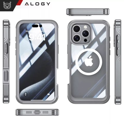 Alogy Etui ochronne na telefon do Apple iPhone 16 Pro Max Alogy Shield360 MagCase™️ do MagSafe obudowa z ochroną wyświetlacza i aparat Alogy Etui ochronne na telefon do Apple iPhone 16 Pro Max Alogy Shield360 MagCase™️ do MagSafe obudowa z ochroną wyświetlacza i aparat