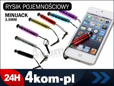 4kom.pl Rysik do ekranów dotykowych z zawieszką mini jack Telefon Tablet WIELOKOLOR 4kom.pl Rysik do ekranów dotykowych z zawieszką mini jack Telefon Tablet WIELOKOLOR