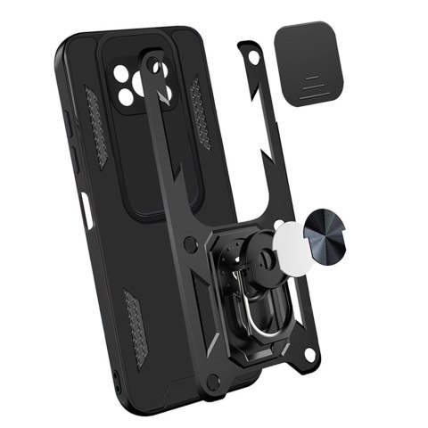 Alogy Etui z osłoną aparatu Alogy Camshield Stand Ring do Poco X3 Pro / NFC czarne Alogy Etui z osłoną aparatu Alogy Camshield Stand Ring do Poco X3 Pro / NFC czarne