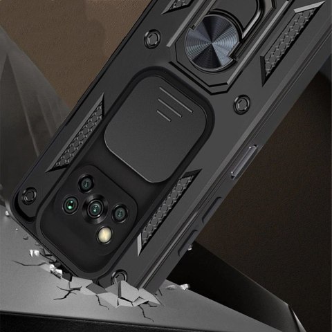 Alogy Etui z osłoną aparatu Alogy Camshield Stand Ring do Poco X3 Pro / NFC czarne Alogy Etui z osłoną aparatu Alogy Camshield Stand Ring do Poco X3 Pro / NFC czarne
