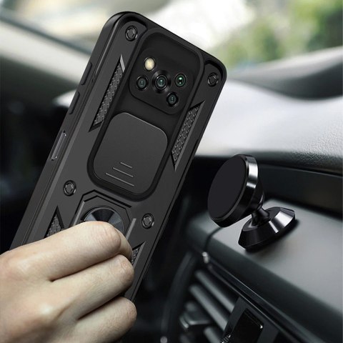 Alogy Etui z osłoną aparatu Alogy Camshield Stand Ring do Poco X3 Pro / NFC czarne Alogy Etui z osłoną aparatu Alogy Camshield Stand Ring do Poco X3 Pro / NFC czarne