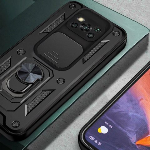 Alogy Etui z osłoną aparatu Alogy Camshield Stand Ring do Poco X3 Pro / NFC czarne Alogy Etui z osłoną aparatu Alogy Camshield Stand Ring do Poco X3 Pro / NFC czarne
