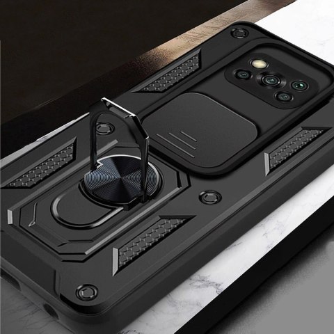 Alogy Etui z osłoną aparatu Alogy Camshield Stand Ring do Poco X3 Pro / NFC czarne Alogy Etui z osłoną aparatu Alogy Camshield Stand Ring do Poco X3 Pro / NFC czarne