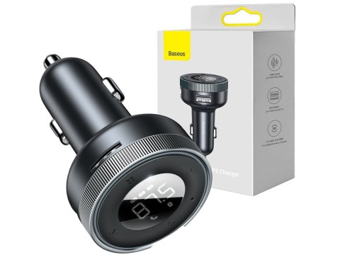 Baseus Ładowarka samochodowa transmiter FM Baseus Enjoy Car Charger 3.4A Czarna Baseus Ładowarka samochodowa transmiter FM Baseus Enjoy Car Charger 3.4A Czarna