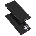 Dux Ducis Etui ochronne z klapką Dux Ducis Skin Pro skórzane do Samsung Galaxy S22 Ultra Czarne