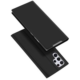 Dux Ducis Etui ochronne z klapką Dux Ducis Skin Pro skórzane do Samsung Galaxy S22 Ultra Czarne