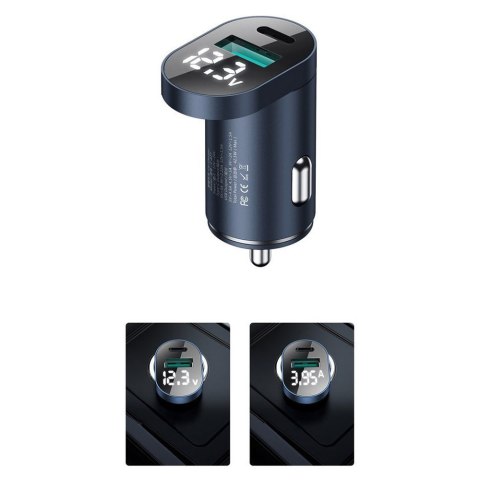 Joyroom Ładowarka samochodowa Joyroom C-A17 USB + USB-C 42.5W QC PD AFC SCP Dark Blue Joyroom Ładowarka samochodowa Joyroom C-A17 USB + USB-C 42.5W QC PD AFC SCP Dark Blue