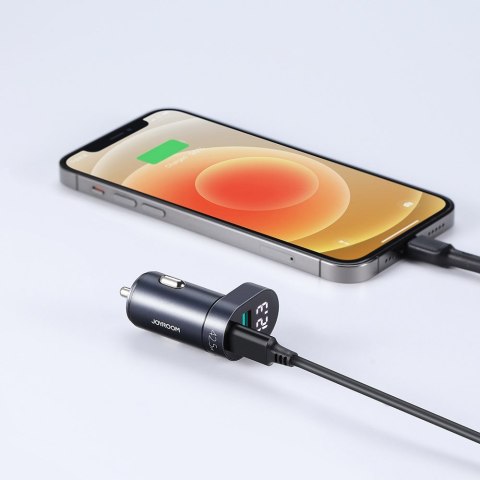 Joyroom Ładowarka samochodowa Joyroom C-A17 USB + USB-C 42.5W QC PD AFC SCP Dark Blue Joyroom Ładowarka samochodowa Joyroom C-A17 USB + USB-C 42.5W QC PD AFC SCP Dark Blue