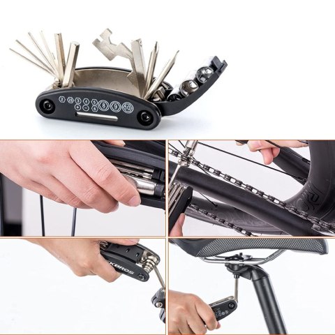 RockBros Uniwersalny zestaw narzędzi wielofunkcyjnych rowerowych RockBros GJ1601 klucze do roweru Multitool RockBros Uniwersalny zestaw narzędzi wielofunkcyjnych rowerowych RockBros GJ1601 klucze do roweru Multitool