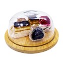 BRUNBESTE DESKA Z KLOSZEM 19cm DO PODAWANIA SERÓW CIASTEK 3806