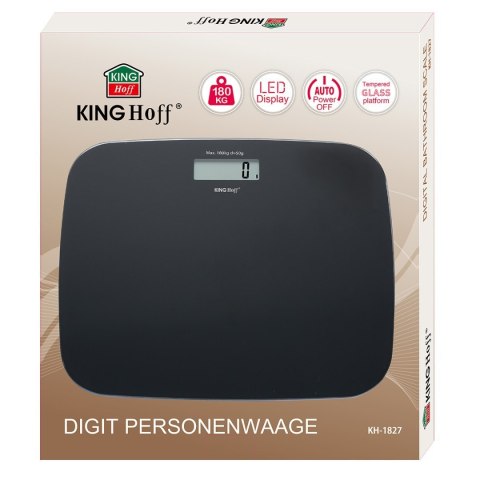 KINGHOFF ELEKTRONICZNA WAGA ŁAZIENKOWA do 180 kg KINGHOFF KH-1827 KINGHOFF ELEKTRONICZNA WAGA ŁAZIENKOWA do 180 kg KINGHOFF KH-1827