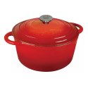 KINGHOFF EMALIOWANY GARNEK ŻELIWNY 21cm KINGHOFF KH-1614