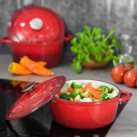 KINGHOFF EMALIOWANY GARNEK ŻELIWNY 24cm KINGHOFF KH-1529 KINGHOFF EMALIOWANY GARNEK ŻELIWNY 24cm KINGHOFF KH-1529