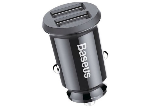 Baseus Baseus Grain ładowarka samochodowa 2x USB 5V 3.1A black Baseus Baseus Grain ładowarka samochodowa 2x USB 5V 3.1A black