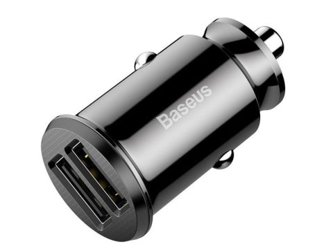 Baseus Baseus Grain ładowarka samochodowa 2x USB 5V 3.1A black Baseus Baseus Grain ładowarka samochodowa 2x USB 5V 3.1A black