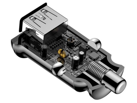 Baseus Baseus Grain ładowarka samochodowa 2x USB 5V 3.1A black Baseus Baseus Grain ładowarka samochodowa 2x USB 5V 3.1A black
