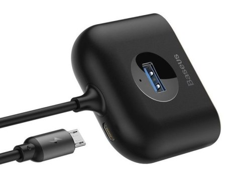 Baseus Baseus Square Round 4w1 HUB Adapter 1x USB 3.0 3x USB 2.0 micro 1m Black Baseus Baseus Square Round 4w1 HUB Adapter 1x USB 3.0 3x USB 2.0 micro 1m Black