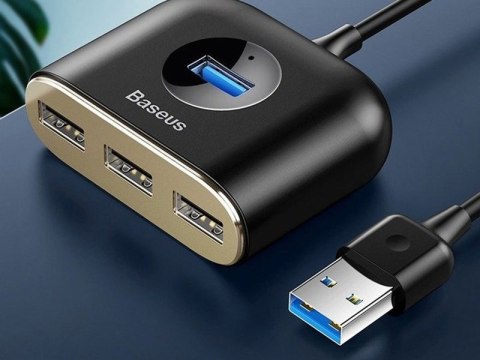 Baseus Baseus Square Round 4w1 HUB Adapter 1x USB 3.0 3x USB 2.0 micro 1m Black Baseus Baseus Square Round 4w1 HUB Adapter 1x USB 3.0 3x USB 2.0 micro 1m Black