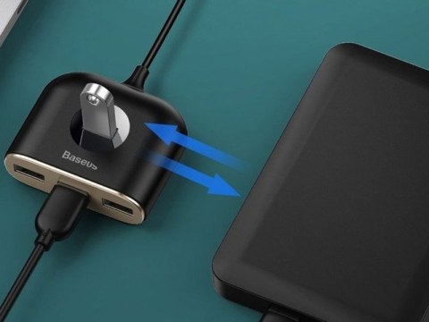 Baseus Baseus Square Round 4w1 HUB Adapter 1x USB 3.0 3x USB 2.0 micro 1m Black Baseus Baseus Square Round 4w1 HUB Adapter 1x USB 3.0 3x USB 2.0 micro 1m Black