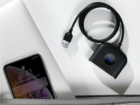 Baseus Baseus Square Round 4w1 HUB Adapter 1x USB 3.0 3x USB 2.0 micro 1m Black Baseus Baseus Square Round 4w1 HUB Adapter 1x USB 3.0 3x USB 2.0 micro 1m Black